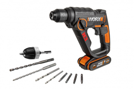 Купить Набор WORX Дрель акк. WX101.9 + Перфоратор WX390.1   WX927 фото №3