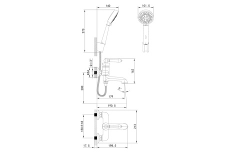 Купить Смеситель д/ванны с керам. диверт. Oxford  IDDIS OXFSB02i02 фото №5