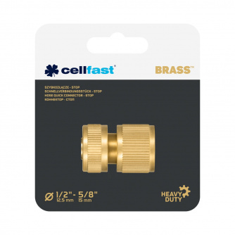 Купить Коннектор CELLFAST BRASS с аквастопом 1/2'' латунный фото №2