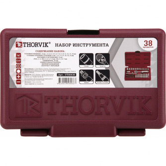 Купить Набор инструмента THORVIK 1/4"DR, 38 предметов   UTS0038 фото №3