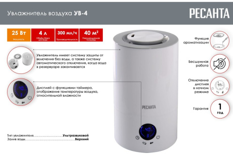 Купить Увлажнитель воздуха Ресанта УВ-4 67/7/2 фото №2