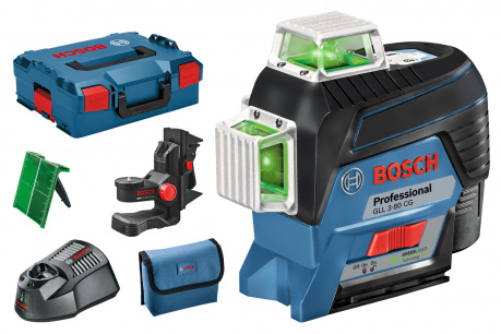 Купить Лазерный уровень BOSCH GLL 3-80 CG + BМ 1 держатель + 12V + L-Boxx   0.601.063.T00 фото №1