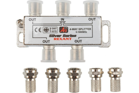 Купить Делитель ТВх4+5 краб 5-1000 МГц 05-6103  REXANT фото №5