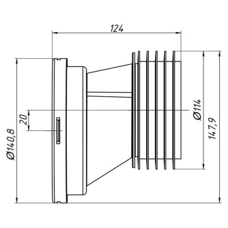 Купить Эксцентрик переходной Ани пласт  W0220  для присоединения унитаза 20 мм фото №2