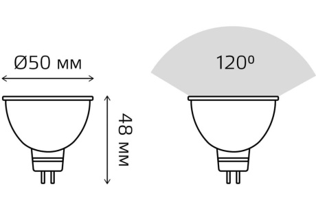 Купить Лампа Gauss LED MR16 GU5.3 5.5W 3000K 13516 фото №7