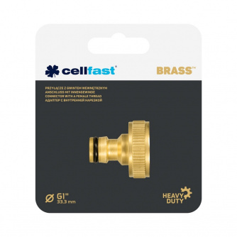 Купить Адаптер CELLFAST BRASS с внутренней резьбой 1" латунный фото №2