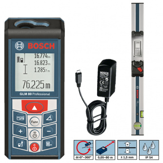 Купить Измеритель длины BOSCH GLM 80 EU + R 60 шина     0.601.072.301 фото №1