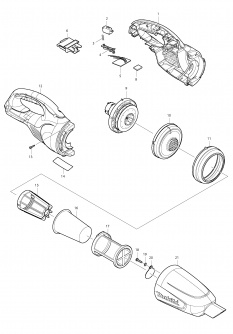 Купить Пылесос аккумуляторный Makita DCL 181 FZ фото №2