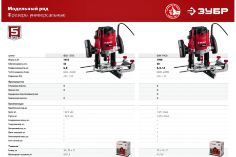Купить Фрезер ЗУБР ФМ-1650 фото №13