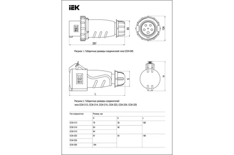 Купить Розетка переносная ИЕК  32А  ССИ-224  3Р+РЕ 380В IP44  PSR22-032-4 фото №4