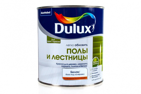 Купить Краска интерьерная DULUX ПОЛЫ И ЛЕСТНИЦЫ полуглянцевая Баз BW 0.75 л фото №1