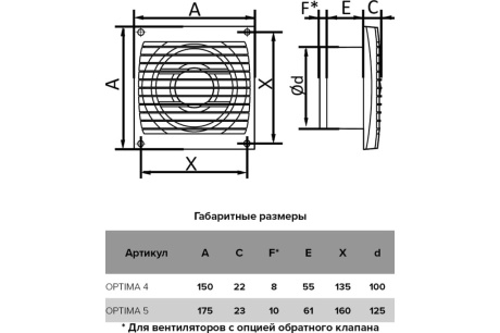 Купить Вентилятор ЭРА 100 OPTIMA 4 осевой вытяжной С фото №5