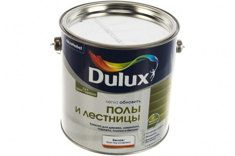 Купить Краска интерьерная DULUX ПОЛЫ И ЛЕСТНИЦЫ полуглянцевая Баз BW 2 л фото №1