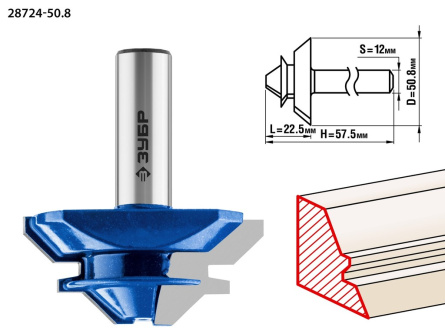 Купить ЗУБР 50 8x22мм  фреза кромочная для углового сращивания фото №2
