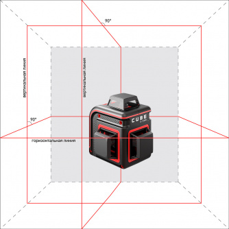 Купить Набор ADA: Лазерный уровень ADA CUBE 3-360 Basic Edition (А00559) + штатив ADA SILVER Plus (А00556) фото №2