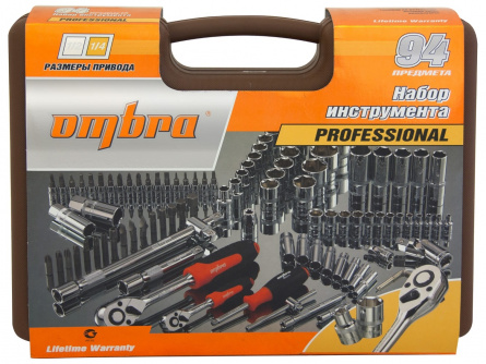 Купить Набор универсального инструмента OMBRA 1/4", 1/2"DR (94 предм.)   OMT94S фото №4